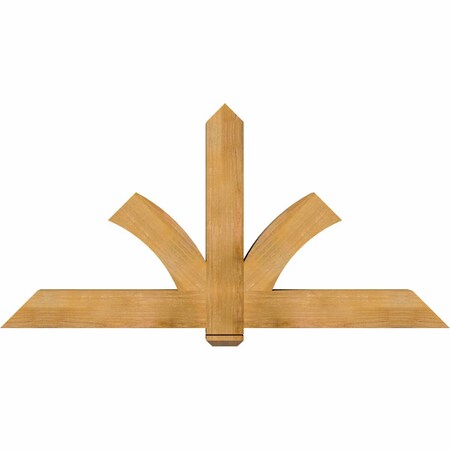 Ekena Millwork Redmond Rough Sawn Timber Gable Bracket, Western Red Cedar, 72"W x 36"H x 6"D x 6"F, 12/12 Pitch GBW072X36X0606RED00RWR